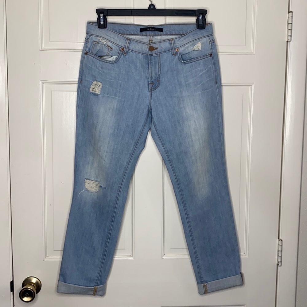 J Brand Aidan Distressed Boyfriend Jeans
